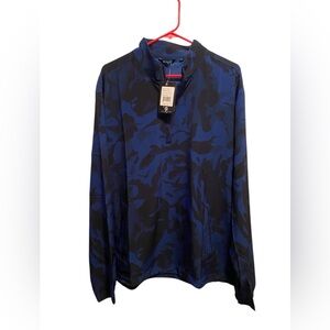 Scales Blue and Black Camouflage Long windbreaker.‎ Size XL. New with tags